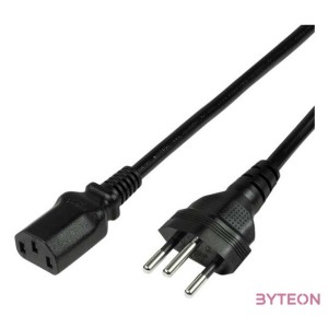 Logilink Power Cord, Swiss-C13 cable, black,  1,80m