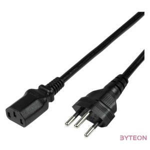 Logilink Power Cord, Swiss-C13 cable, black,  1,80m