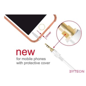 Delock Sztereó jack hosszabbító kábel 3,5 mm 3-tűs apa  anya 5 m hosszú fehér