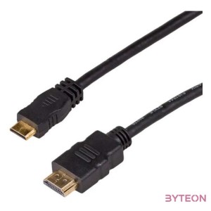 Akyga HDMI 1.4 - HDMI mini C M,M video jelkábel 1m fekete
