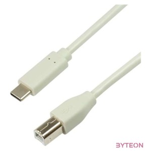 Logilink USB 2.0 Cable, USB-C to USB BM, grey, 2 m