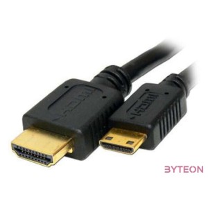 Akyga HDMI 1.4 - HDMI mini C M,M video jelkábel 1m fekete
