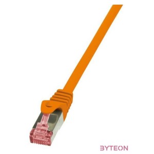 LogiLink RJ45 CAT6A S,FTP M,M adatkábel 2m AWG26 narancssárga