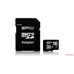Silicon Power microSDHC 16GB (Class10) SD adapterrel