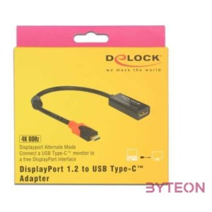 Delock DisplayPort átalakító USB Type-C kijelzőhöz 4K 60 Hz