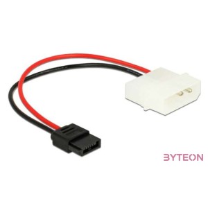 Delock Tápkábel Molex 4 tűs apa, Slim SATA 6 tűs anya csatlakozóhoz, hossz 15 cm