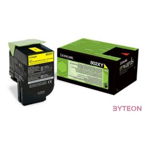 Toner Lexmark 802Y yellow  return  1000 pgs  CX310dn , CX310n , CX410de