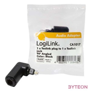 Logilink Audio adapter, 90, Toslink plug - jack