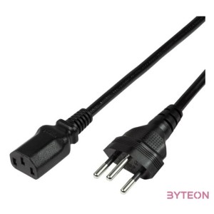 Logilink Power Cord, Swiss-C13 cable, black,  1,80m