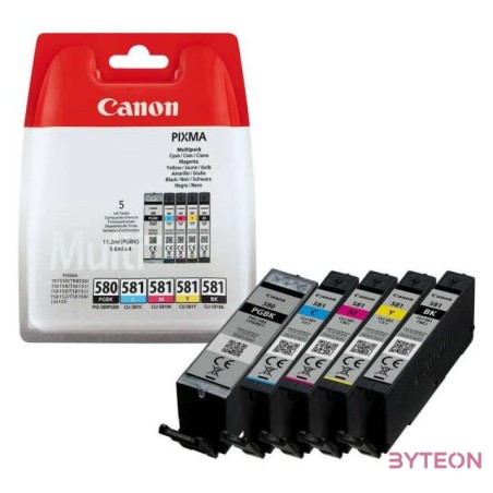 Canon PGI-580,CLI-581 BK,CMYK MULTI PACK BL W,O SECURITY tintapatron 4-color