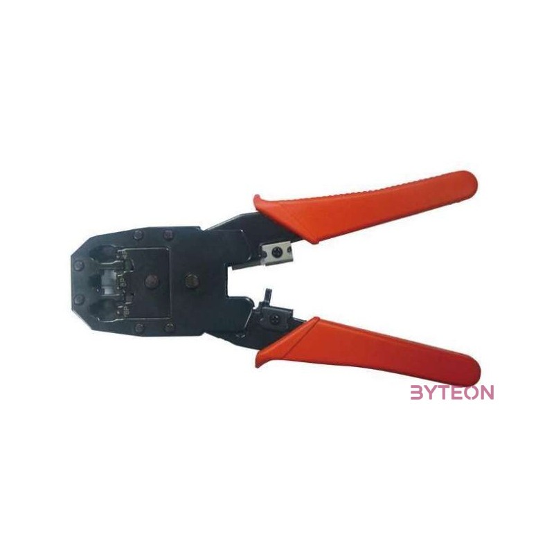 Gembird RJ45, RJ12, RJ11 krimpelőfogó fekete-piros