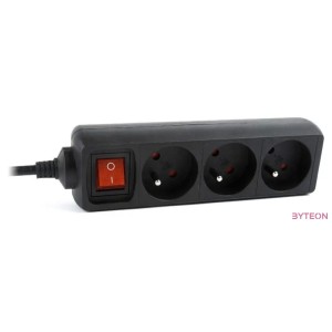 Gembird Energenie 3 SOCKETS aljzat UPS rendszerhez (IEC CONNECTOR), 0.6m, fekete