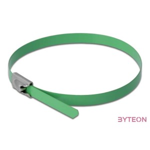 Delock Rozsdamentes Acél Kábelkötegek Hossza 200 x Szélesség 4,6 mm zöld 10 db.