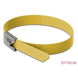 Delock Rozsdamentes Acél Kábelkötegek Hossza 400 x Szélesség 7,9 mm sárga 10 db.