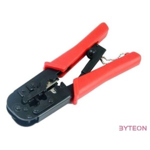 Gembird RJ45, RJ12, RJ11 krimpelőfogó  fekete-piros