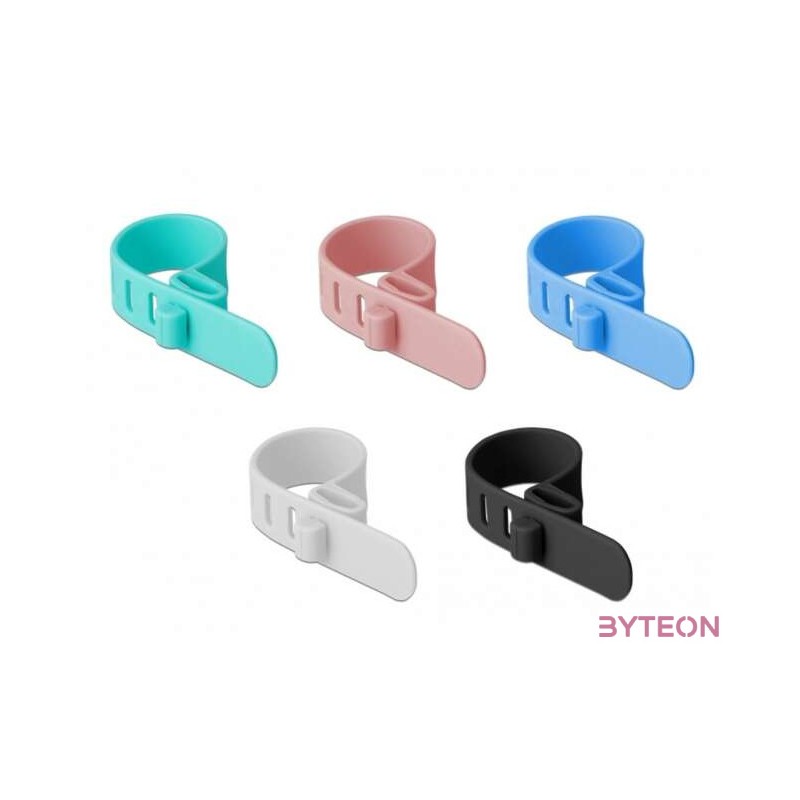 Delock Szilikon kábelkötegelo újrahasznosítható 10 darabos csomagban választható színekben