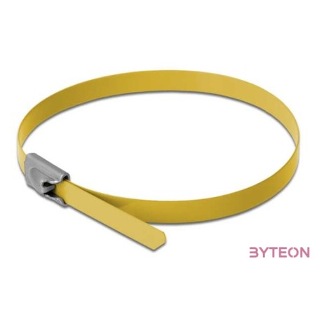 Delock Rozsdamentes Acél Kábelkötegek Hossza 200 x Szélesség 4,6 mm sárga 10 db.