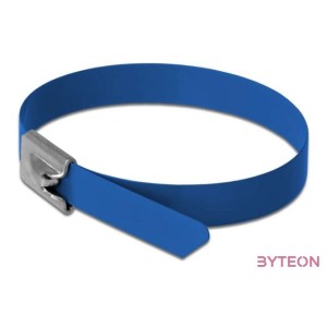 Delock Rozsdamentes Acél Kábelkötegek Hossza 400 x Szélesség 7,9 mm kék 10 db.