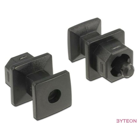 Delock Porvédo TOSLINK típusú kimenethez fogantyúval 10 db fekete