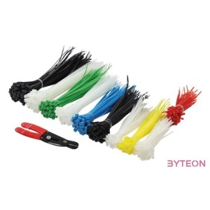 LogiLink kábelkötegelő szett színes 600db