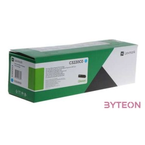 Lexmark C3220C0 Return Programme Print Cartridge toner ciánkék