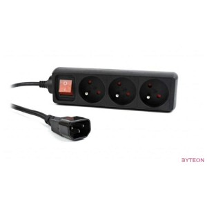 Gembird Energenie 3 SOCKETS aljzat UPS rendszerhez (IEC CONNECTOR), 0.6m, fekete