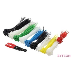 LogiLink kábelkötegelő szett színes 600db