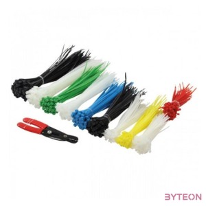 LogiLink kábelkötegelő szett színes 600db