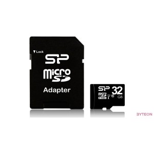 Silicon Power microSDHC 32GB (Class10) SD adapterrel