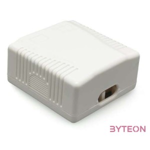 Gembird 2x RJ45 kat. 5e fali aljzat, komplett, fehér