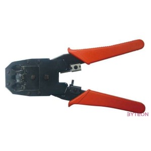 Gembird RJ45, RJ12, RJ11 krimpelőfogó fekete-piros