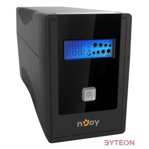 NJOY Szünetmentes  650VA - Cadu 650 (2 Schuko, line-interaktív, USB menedzsment, RJ11,45 vonalvédelem(1Gb,s), fekete)
