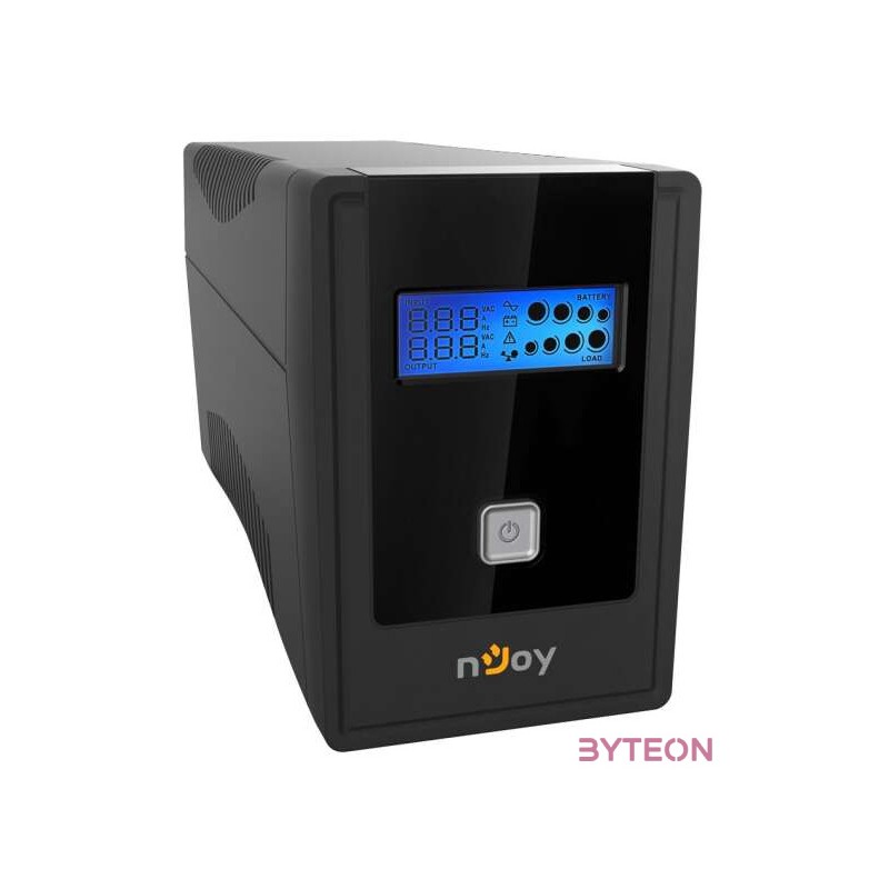 NJOY Szünetmentes  650VA - Cadu 650 (2 Schuko, line-interaktív, USB menedzsment, RJ11,45 vonalvédelem(1Gb,s), fekete)