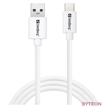 Sandberg Kábel - USB-C to USB3.0 (1m fehér USB-C 3.1 bemenet USB3.0 (apa) kimenet)