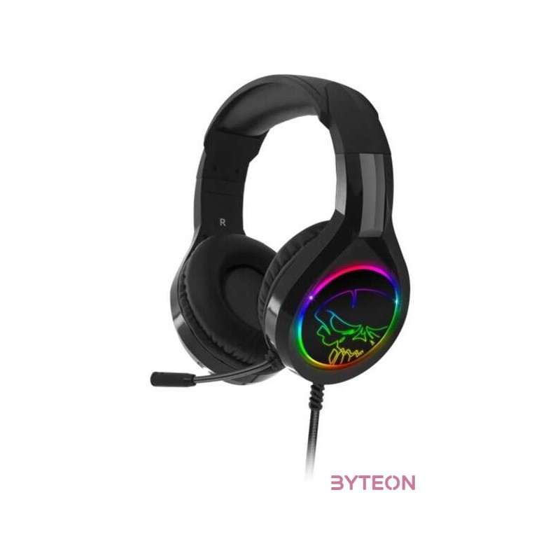 Spirit of Gamer Fejhallgató - PRO-H8 RGB (MultiPlatform, mikrofon, 3.5mm jack, hangerőszabályzó, 2m kábel, fekete)