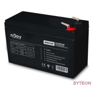 NJOY Szünetmentes akkumulátor - GP07122F (12V,7Ah, T2,F2, zárt, gondozás mentes, AGM)