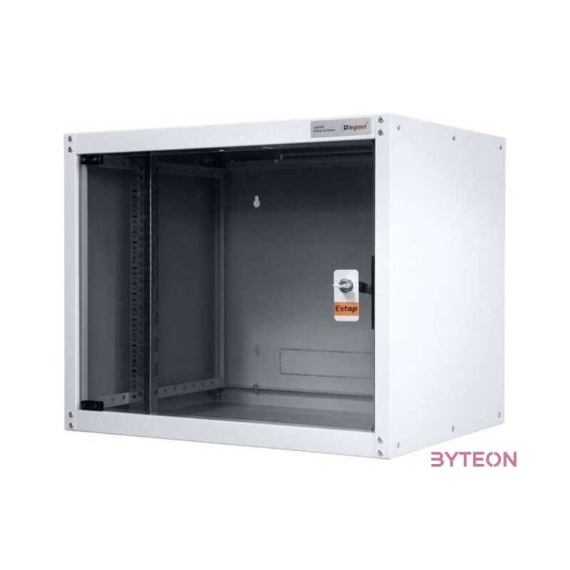 Legrand Rackszekrény - 19 különálló kivitel (16U,600x450x805, szürke,egyrekeszes, üvegajtós, készre szerelt, max.65 kg)