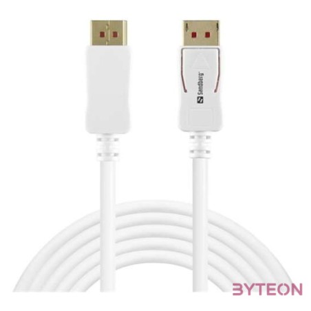 Sandberg Kábel - DisplayPort (2m DP 1.4 8K,60Hz fehér)