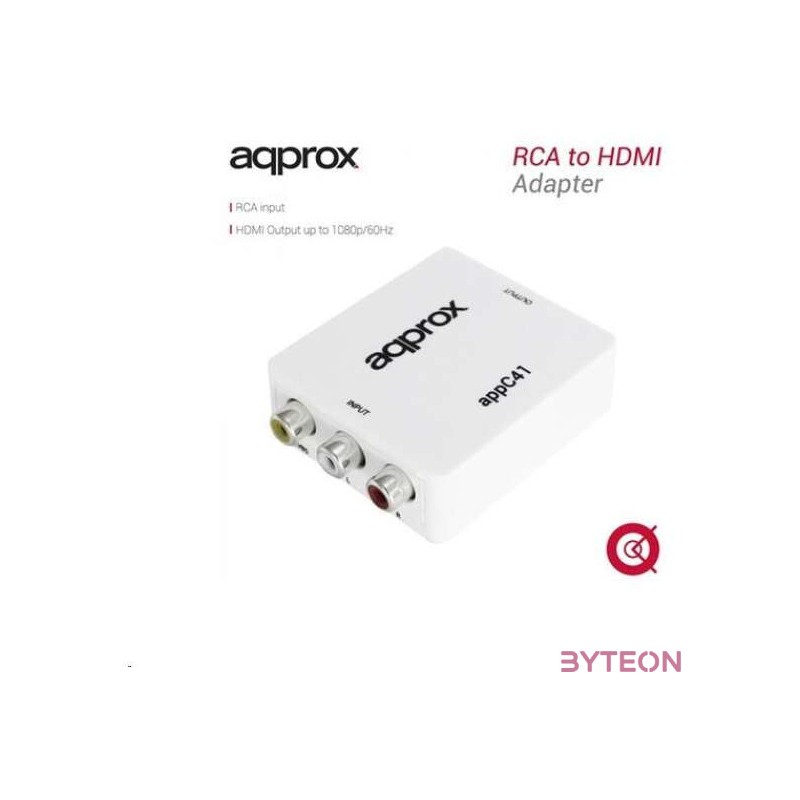 APPROX Átalakító - RCA to HDMI adapter (1080p , 60Hz, 720p , 60Hz)