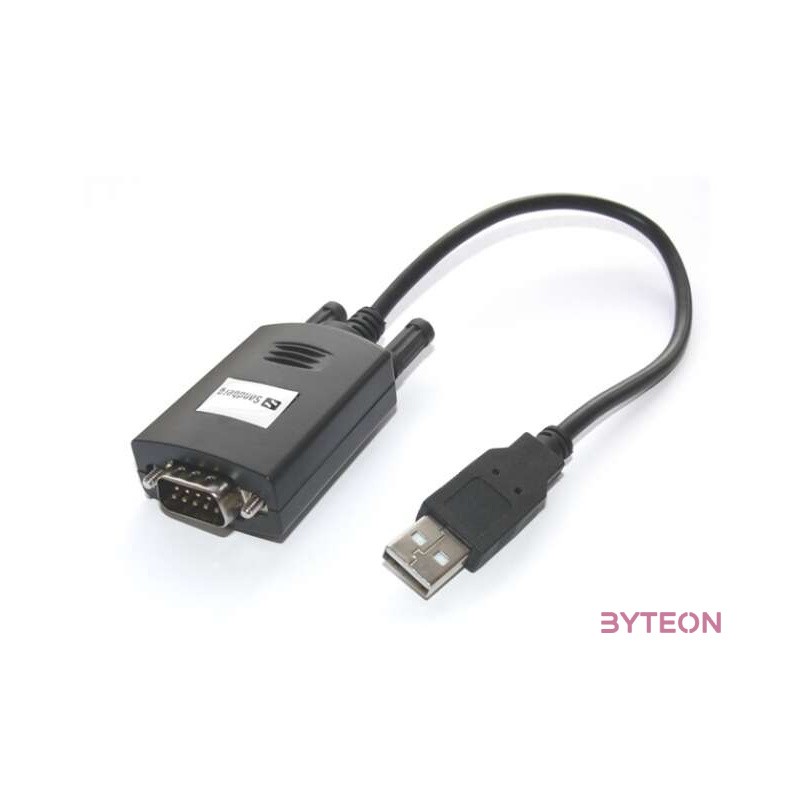 Sandberg Kábel Átalakító - USB to Serial Link (fekete USB bemenet - RS232 9pin kimenet 30cm)