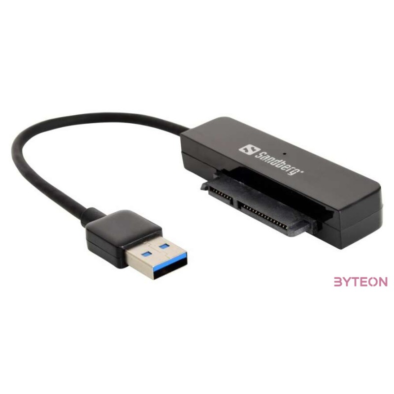 Sandberg Kábel Átalakító - USB3.0 to SATA Link (fekete USB bemenet - SATA 2,5 kimenet max.5 Gbit,sec)