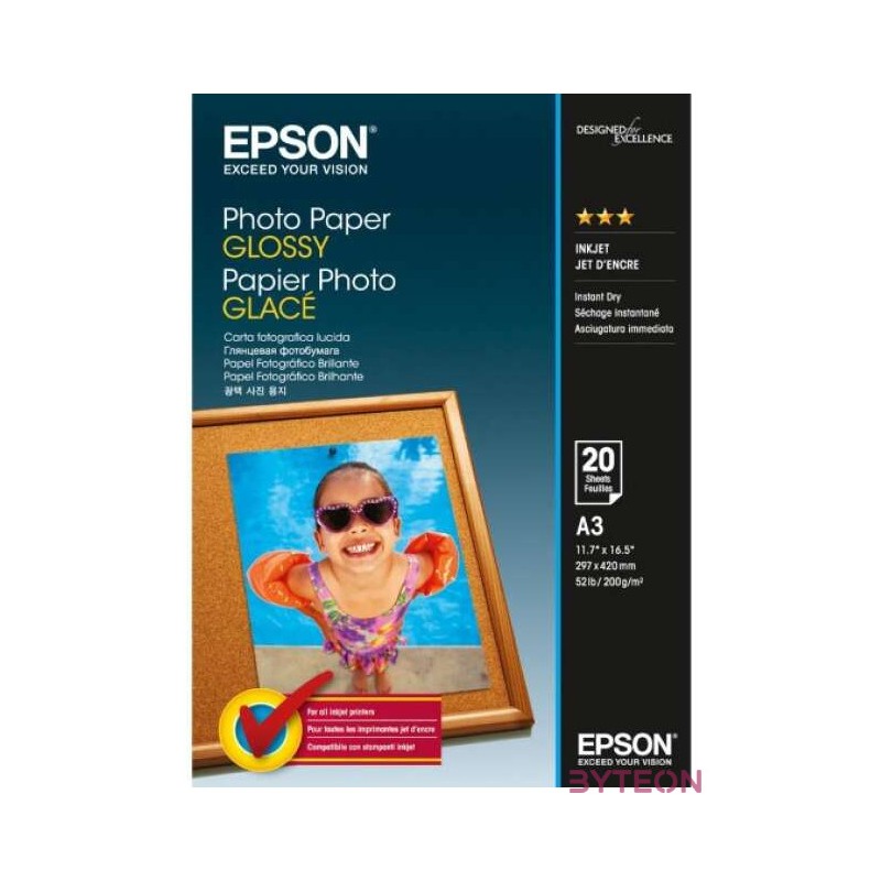 Epson Photo Paper Glossy A3 20 sheets