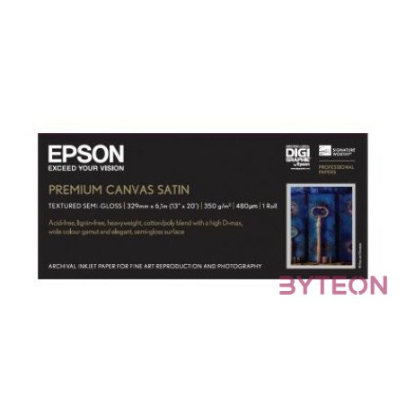 Epson Premium Canvas Satin, 13 x 6,1 m, 350g,m