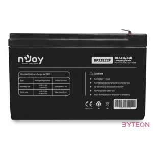NJOY Szünetmentes akkumulátor - GP12122F (12V,12Ah, T2,F2, zárt, gondozás mentes, AGM)