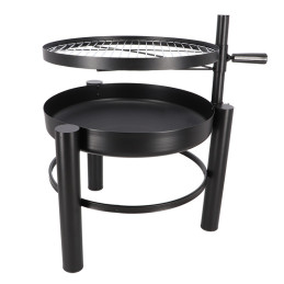 BBQ tűzrakó tál grillráccsal, 66 cm átmérőjű