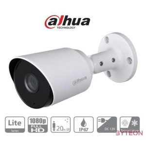 Dahua 4in1 Analóg csőkamera - HAC-HFW1200T (2MP, 2,8mm, kültéri, IR20m, ICR, IP67, DWDR, 12VDC)
