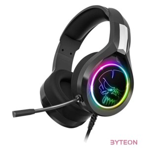 Spirit of Gamer Fejhallgató - PRO-H8 RGB (MultiPlatform, mikrofon, 3.5mm jack, hangerőszabályzó, 2m kábel, fekete)