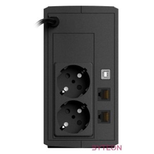 NJOY Szünetmentes  600VA - Keen 600 USB (2 Schuko, line-interaktív, USB menedzsment, RJ11,45 vonalvédelem, fekete)