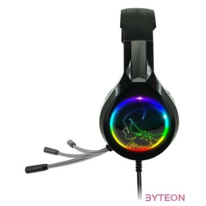 Spirit of Gamer Fejhallgató - PRO-H8 RGB (MultiPlatform, mikrofon, 3.5mm jack, hangerőszabályzó, 2m kábel, fekete)