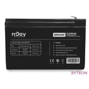 NJOY Szünetmentes akkumulátor - GP07122F (12V,7Ah, T2,F2, zárt, gondozás mentes, AGM)